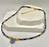 Collier SALAJ – Sodalite  et plaqué or