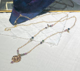 AMRIT Sautoir plaqué or avec Pierres semi - précieuses Tourmaline - Inès & Zoé