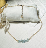 Arun collier plaqué or avec Pierres semi - précieuses - Inès & Zoé