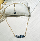 Arun collier plaqué or avec Pierres semi - précieuses - Inès & Zoé