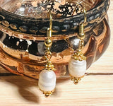 DALJEET Boucles d'oreilles en plaqué or et Pierres semi - précieuses Perles d'eau Douce. - Inès & Zoé