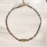 DAYA collier plaqué or avec Pierres semi - précieuses Tourmaline - Inès & Zoé