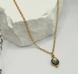 DEV Collier plaqué or et Labradorite. - Inès & Zoé