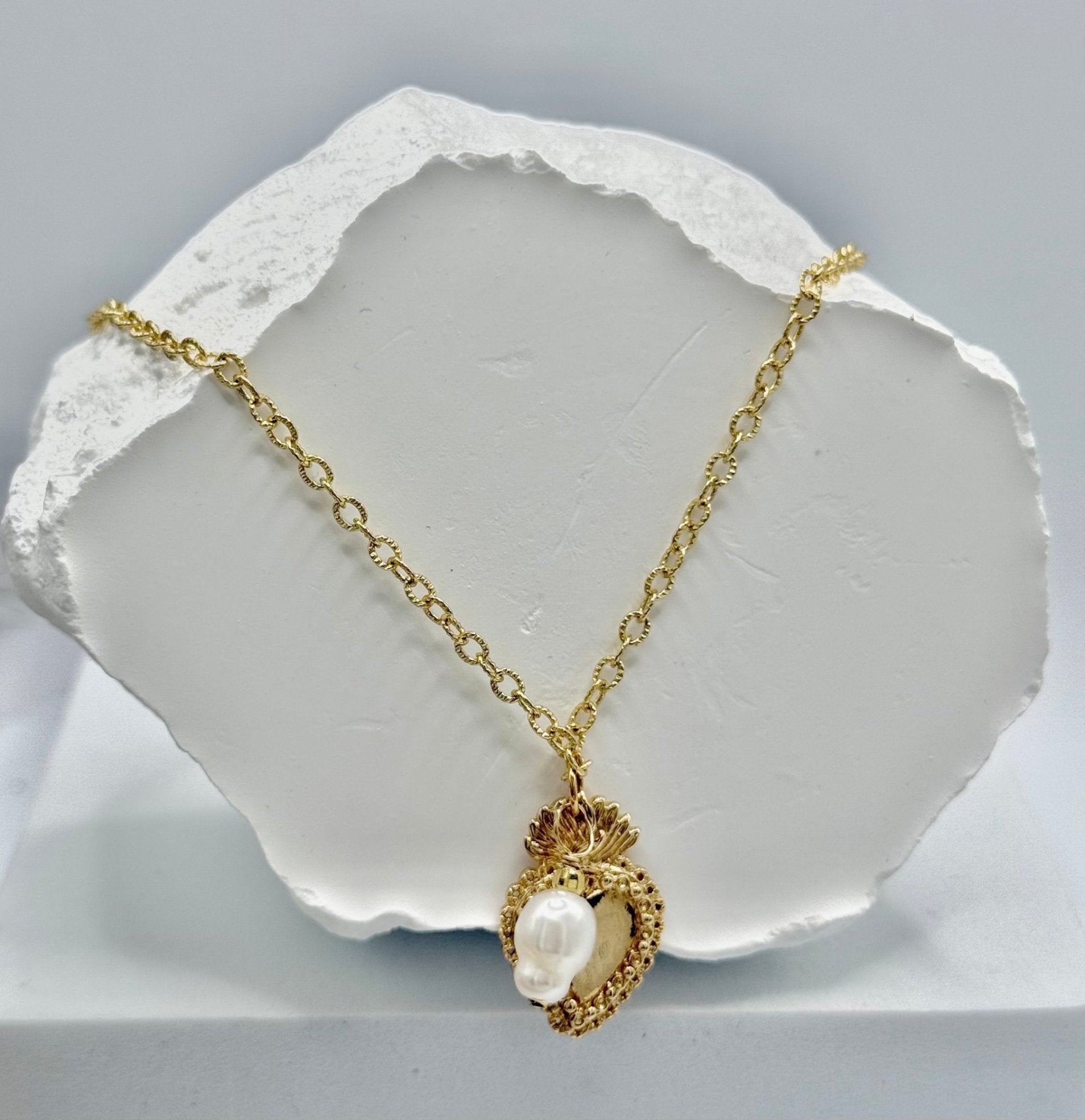 GITA collier plaqué or et Perle d'eau douce. - Inès & Zoé