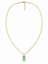 Collier NAIA — Amazonite & Strass