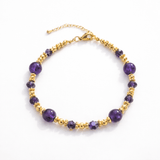 Bracelet ALUNA – Améthyste et plaqué or - Inès & Zoé