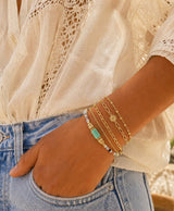 Bracelet AMARA – Tourmaline, Amazonite & Plaqué Or - Inès & Zoé