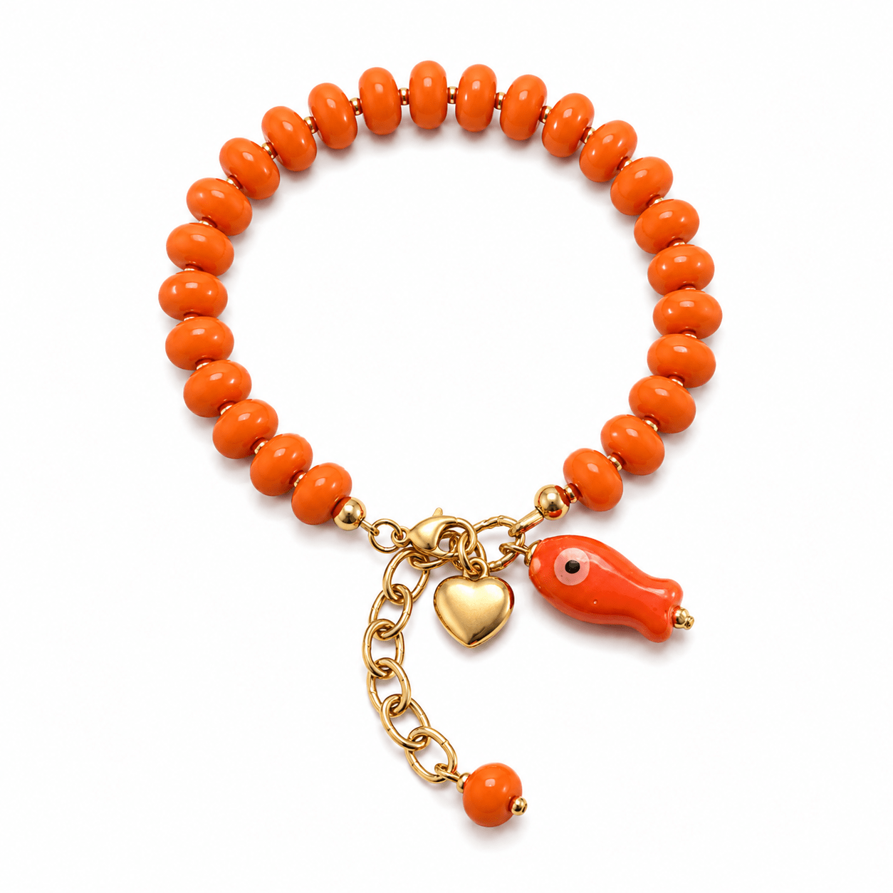 Bracelet Anjali – Poisson Céramique & Plaqué Or - Inès & Zoé