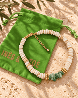 Bracelet EDEN AVENTURINE – Nacre naturelle, Aventurine & plaqué or - Inès & Zoé