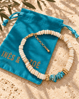 Bracelet EDEN TURQUOISE – Nacre naturelle, Turquoise & plaqué or - Inès & Zoé