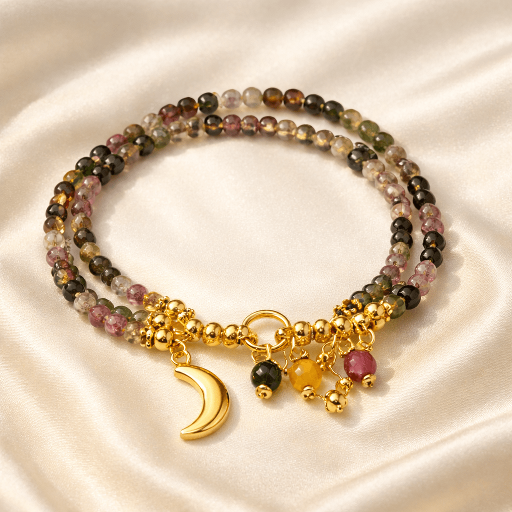 Bracelet LUNA – Tourmaline et plaqué or - Inès & Zoé
