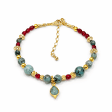 Bracelet plaqué or et turquoise africaine ARUN - Inès & Zoé