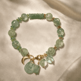 Bracelet SALY – Agathe verte et plaqué or - Inès & Zoé