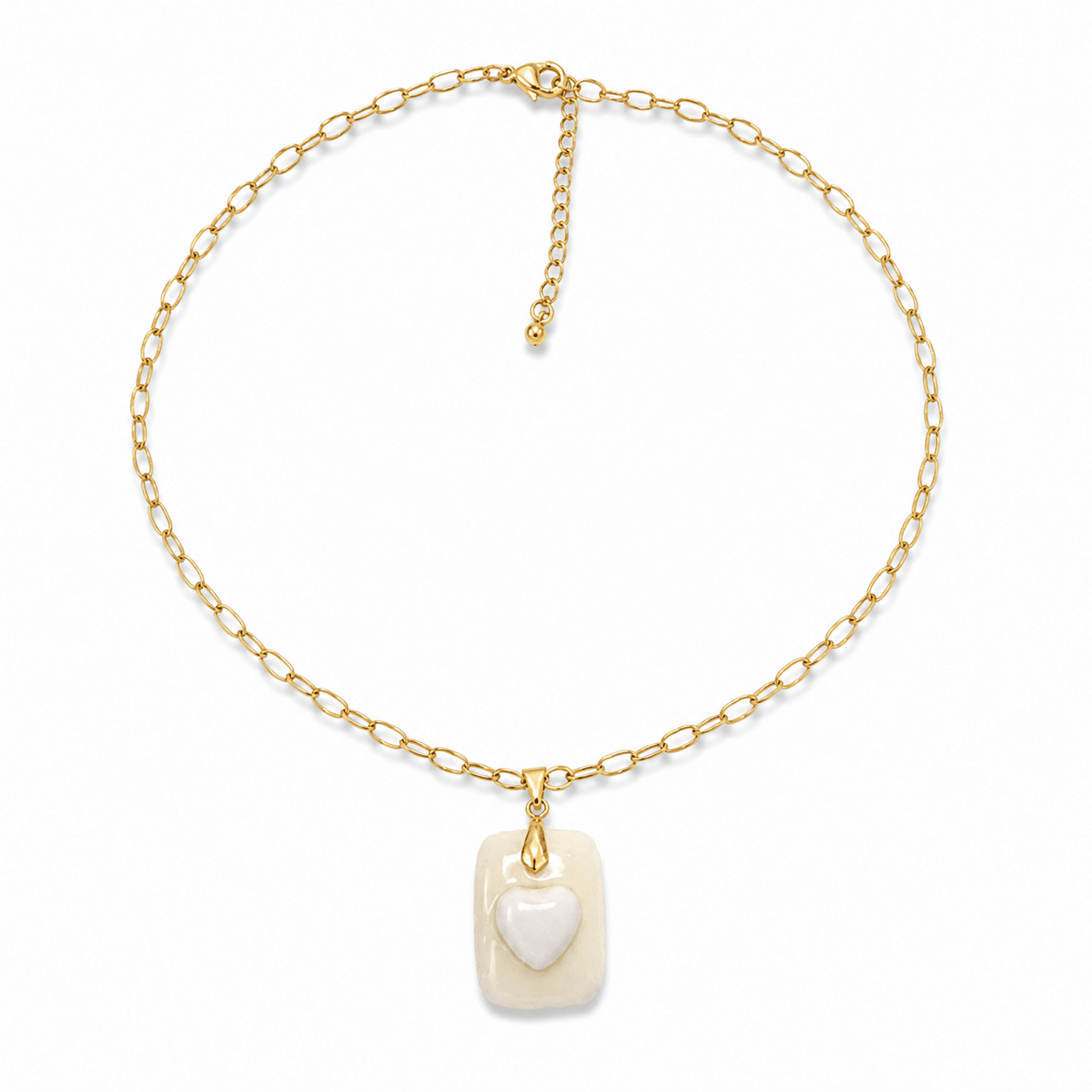 Collier MIRA – Plaqué Or & Porcelaine - Inès & Zoé