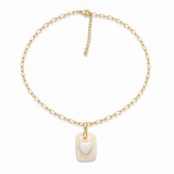 Collier MIRA – Plaqué Or & Porcelaine - Inès & Zoé