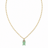 Collier NAIA — Amazonite & Strass - Inès & Zoé