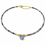 Collier SALAJ – Sodalite et plaqué or - Inès & Zoé