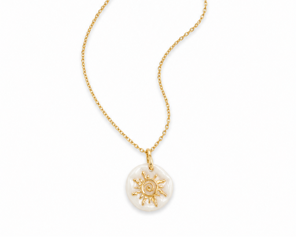 Collier STAR – Plaqué Or & Porcelaine