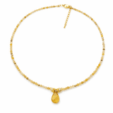 HARSHA collier plaqué or avec Pierres semi - précieuses Jaspe - Inès & Zoé